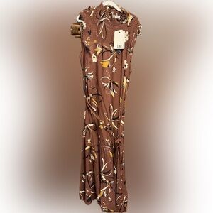 DR2 Earthy Floral Smocked Dress